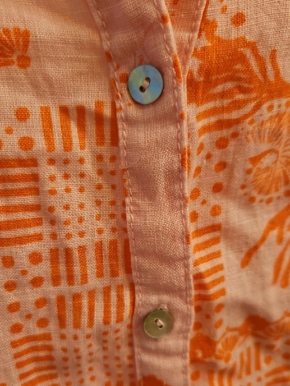 Sigrid Olsen Linen Coastal Tunic Button Down, L, Coastal Grandma, Euro, Swim - Picture 7 of 12